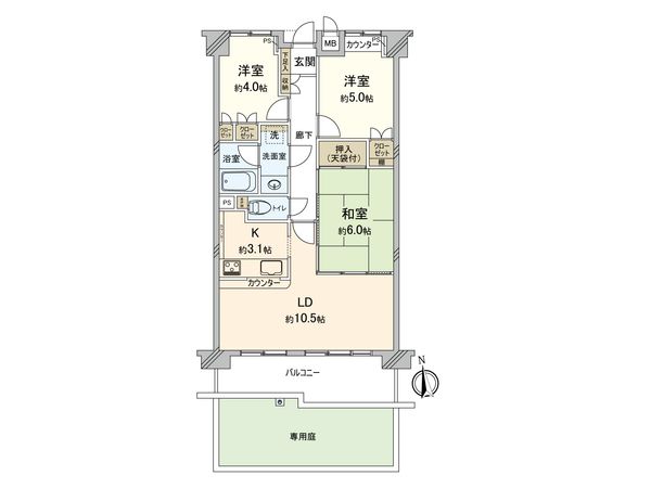 シティホームズ武蔵小金井 間取図(平面図)