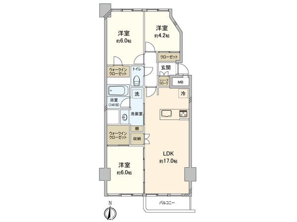 シャトー小金井 間取図(平面図) シャトー小金井 間取図(平面図)