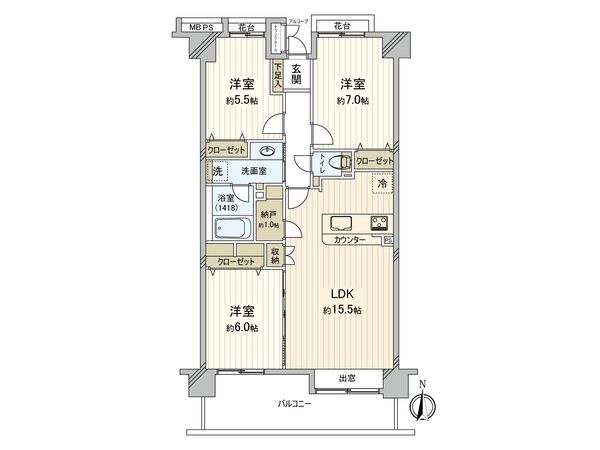 グランスクエア一橋学園 参番街 間取図(平面図) グランスクエア一橋学園 参番街 間取図(平面図)