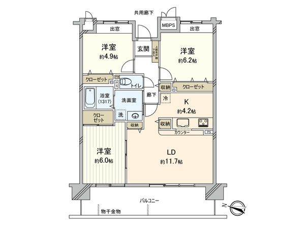 アクトピア北赤羽参番館 間取図(平面図) アクトピア北赤羽参番館 間取図(平面図)