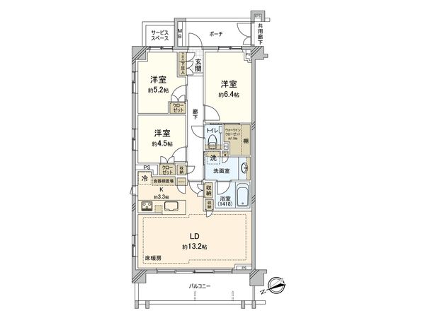 パークホームズ武蔵小金井緑町 間取図(平面図) パークホームズ武蔵小金井緑町 間取図(平面図)