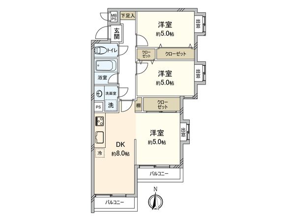 ライオンズマンション小金井 間取図(平面図) 間取図(平面図)