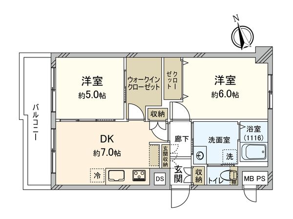 小金井中町マンション 間取図(平面図) 間取図(平面図)