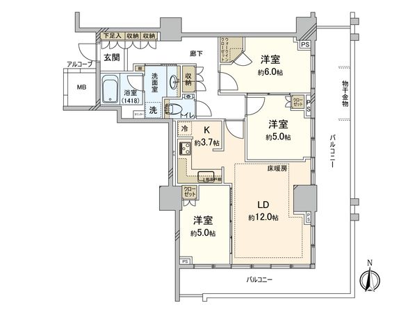 プラウドタワー武蔵小金井 室内