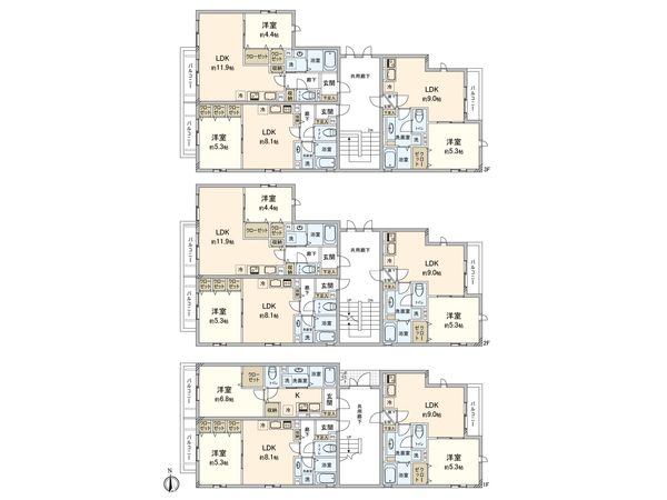 メゾンヤマト 間取図(平面図) メゾンヤマト 間取図(平面図)