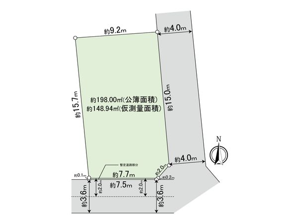 小平市学園西町3丁目 土地 区画図