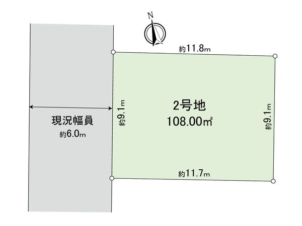 国分寺市本多3丁目 土地2号地 区画図