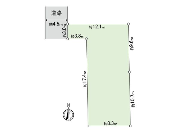小平市学園東町1丁目 土地 区画図