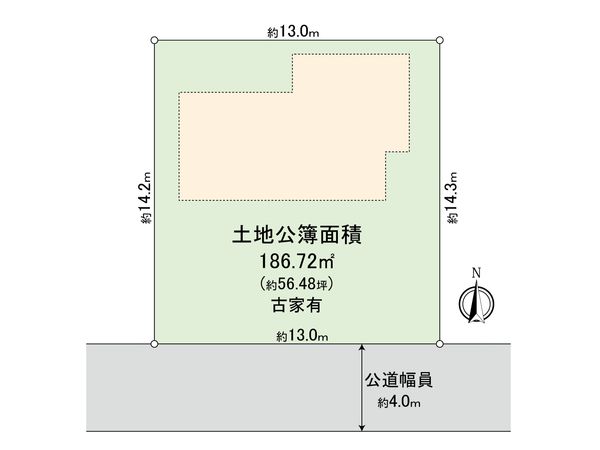 国分寺市西元町3丁目 土地 区画図