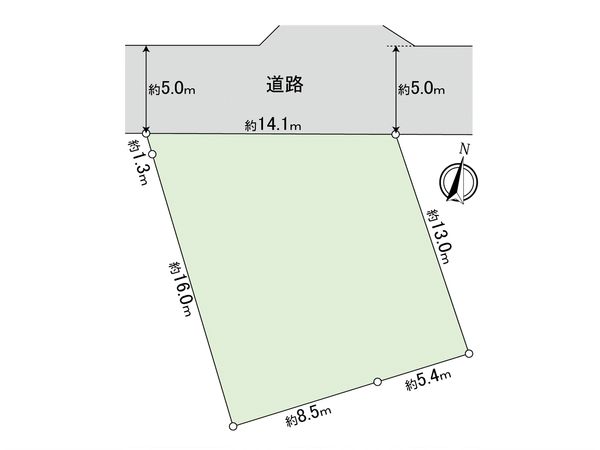 国分寺市西元町2丁目 土地 区画図 国分寺市西元町2丁目 土地 区画図