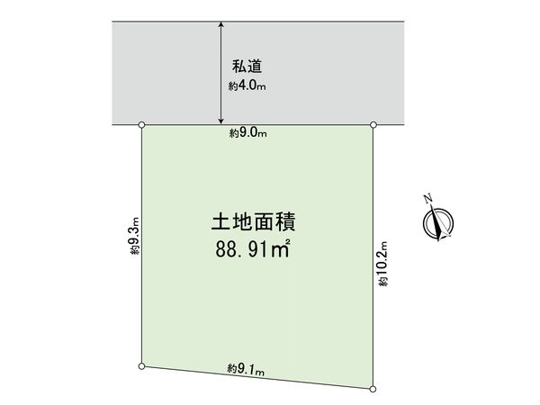 府中市武蔵台3丁目 土地 区画図 府中市武蔵台3丁目 土地 区画図