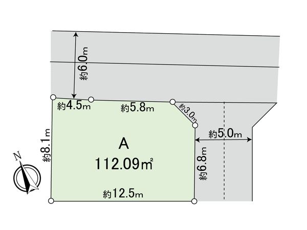 小平市上水本町2丁目 土地 A区画 区画図 小平市上水本町2丁目 土地 A区画 区画図