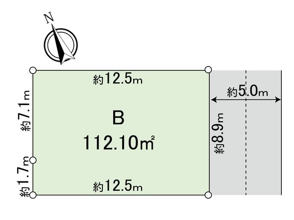 小平市上水本町2丁目 土地 B区画 区画図 小平市上水本町2丁目 土地 B区画 区画図