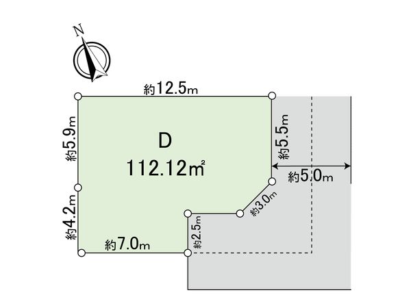 小平市上水本町2丁目 土地 D区画 区画図 小平市上水本町2丁目 土地 D区画 区画図