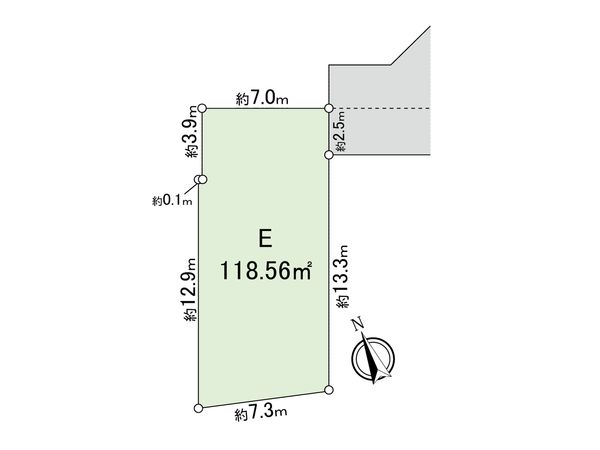 小平市上水本町2丁目 土地 E区画 区画図 小平市上水本町2丁目 土地 E区画 区画図