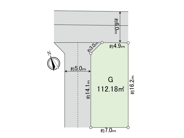 小平市上水本町2丁目 土地 G区画 区画図 小平市上水本町2丁目 土地 G区画 区画図