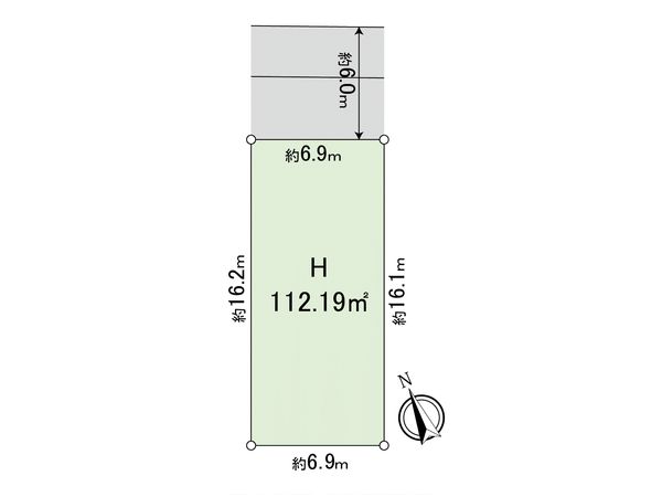 小平市上水本町2丁目 土地 H区画 区画図