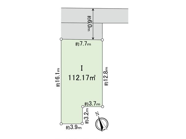 小平市上水本町2丁目 土地 I区画 区画図
