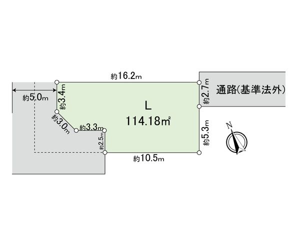 小平市上水本町2丁目 土地 L区画 区画図