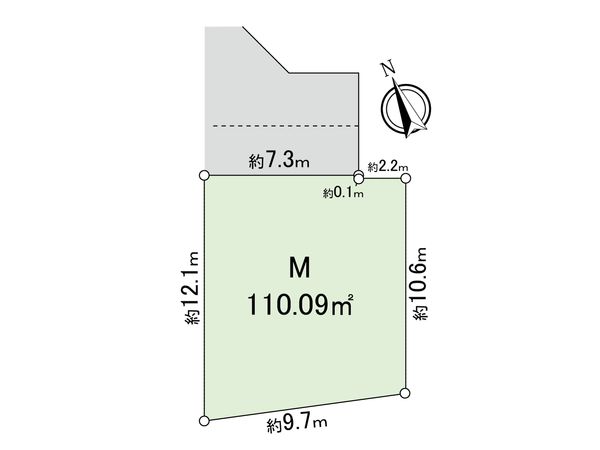 小平市上水本町2丁目 土地 M区画 区画図