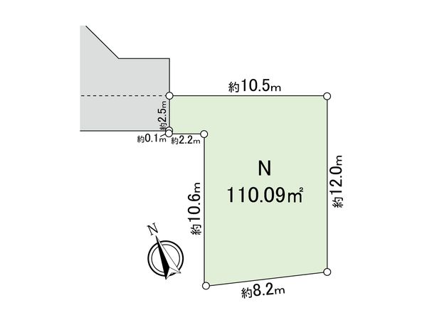 小平市上水本町2丁目 土地 N区画 区画図