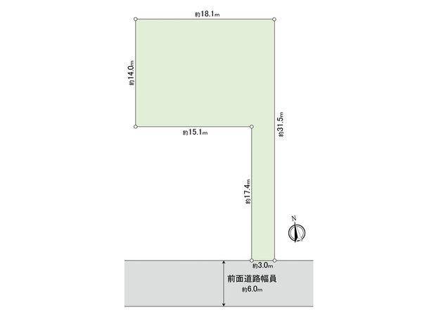 国立市西2丁目 区画図