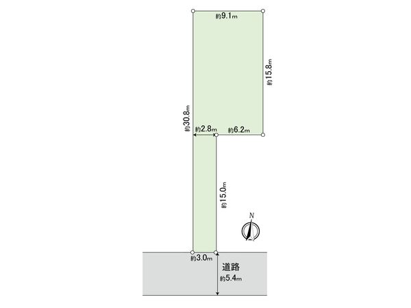 小平市学園西町1丁目 土地 区画図
