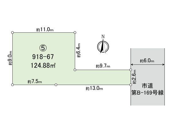 小平市小川町1丁目 土地 5区画 区画図 小平市小川町1丁目 土地 5区画 区画図