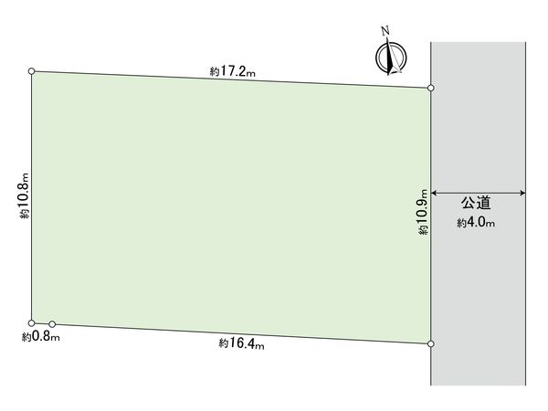 国分寺市本多4丁目 土地 区画図