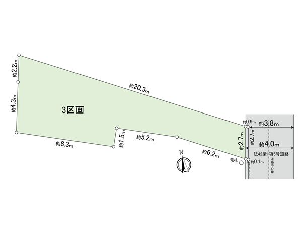 国分寺市本多2丁目 土地 3区画 区画図 国分寺市本多2丁目 土地 3区画 区画図