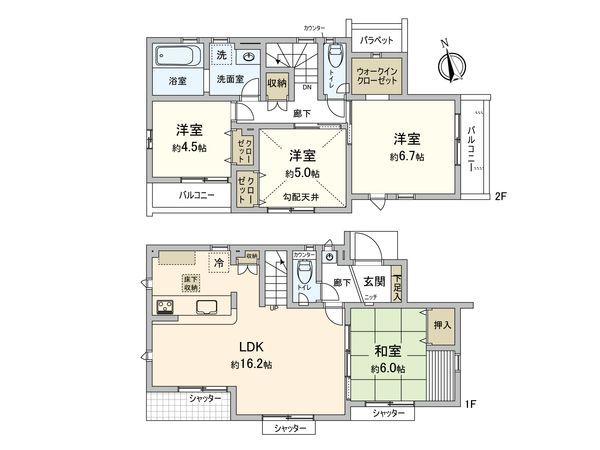 国分寺市北町5丁目 新築戸建 3号棟 間取図(平面図)