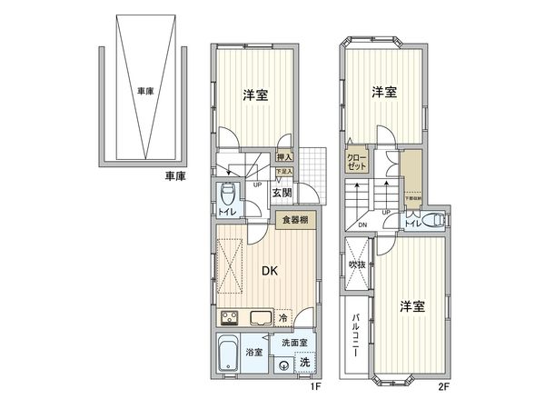 豊島区長崎6丁目 戸建 間取図(平面図) 間取図(平面図)
