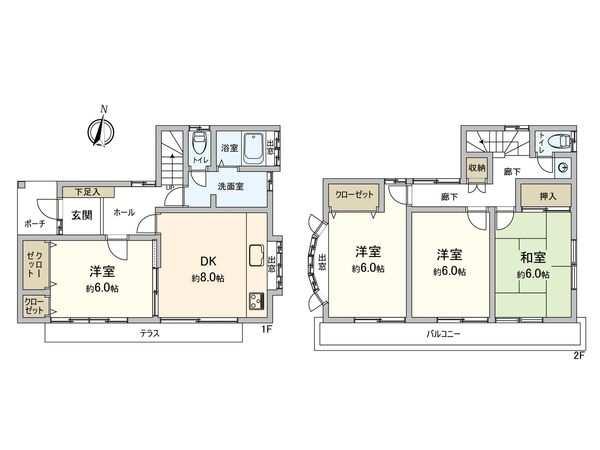 小平市津田町3丁目 間取図(平面図) 間取図(平面図)