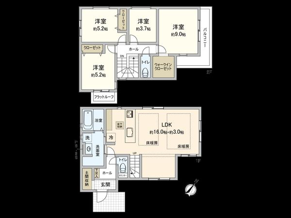 国分寺市戸倉2丁目 4号棟 間取図(平面図)
