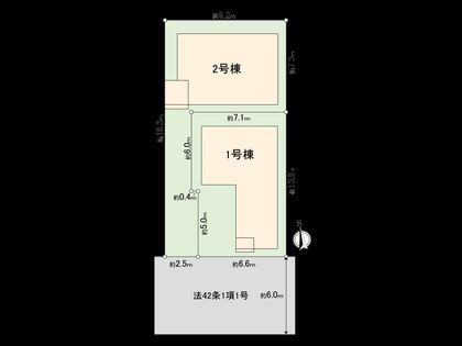 国立市富士見台1丁目 1号棟 全体区画図