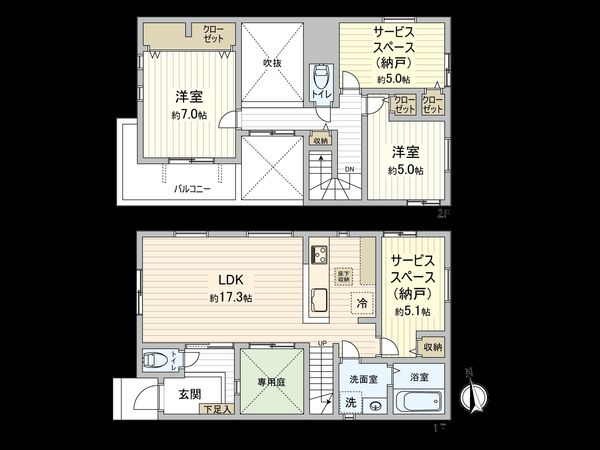 国分寺市新町2丁目 1号棟 間取図(平面図)