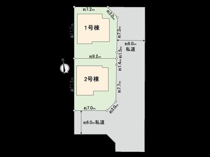 立川市若葉町2丁目 1号棟 区画図
