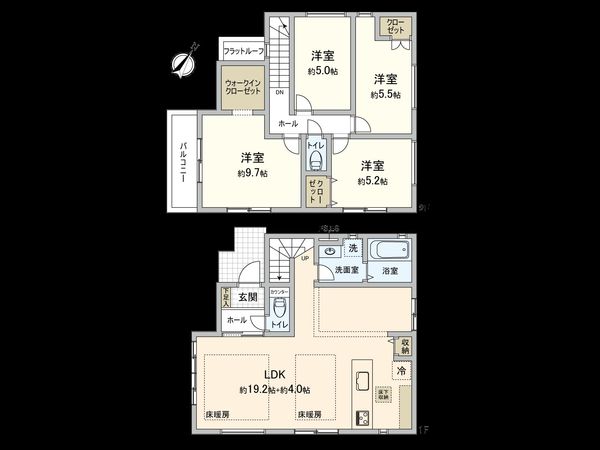 国分寺市戸倉2丁目 1号棟 間取図(平面図)