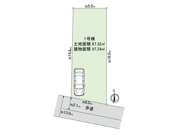 国分寺市本多5丁目 新築戸建 区画図