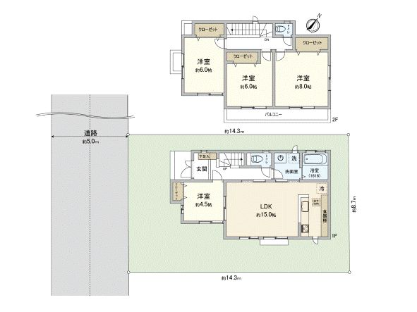 国分寺市東戸倉2丁目 戸建 間取図(平面図) 国分寺市東戸倉2丁目 戸建 間取図(平面図)