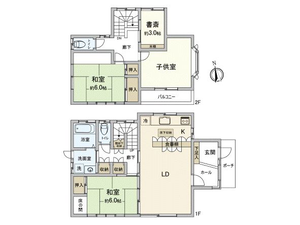 小平市小川東町5丁目 戸建 間取図(平面図) 小平市小川東町5丁目 戸建 間取図(平面図)