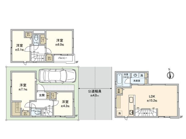 国分寺市東恋ヶ窪4丁目 B号棟 間取図(平面図) 国分寺市東恋ヶ窪4丁目 B号棟 間取図(平面図)