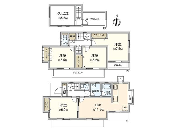小平市小川町2丁目 戸建 間取図(平面図) 小平市小川町2丁目 戸建 間取図(平面図)