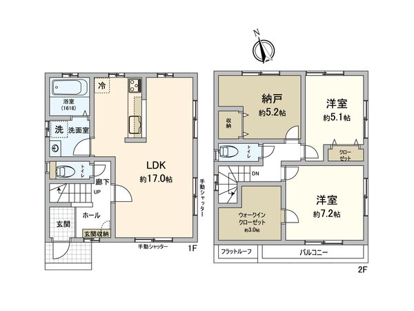 小平市上水本町2丁目 戸建 間取図(平面図) 小平市上水本町2丁目 戸建 間取図(平面図)