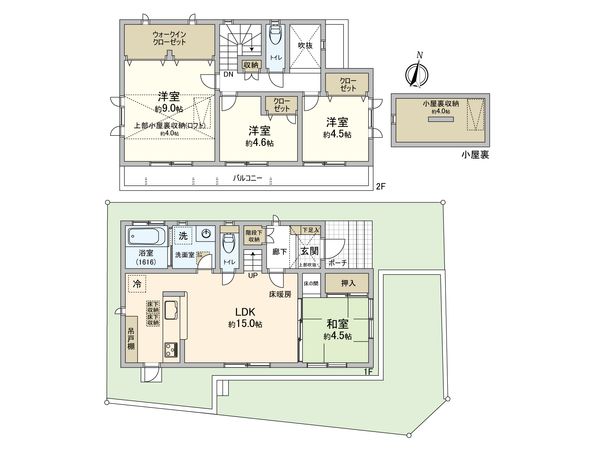 小平市学園西町3丁目 戸建 間取図(平面図) 小平市学園西町3丁目 戸建 間取図(平面図)