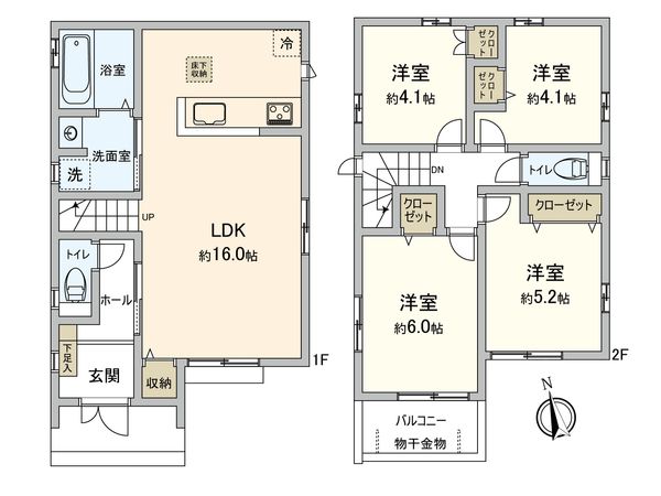 府中市新町3丁目 新築戸建 間取図(平面図)