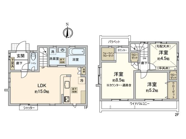 小平市小川町1丁目 新築戸建 間取図(平面図)