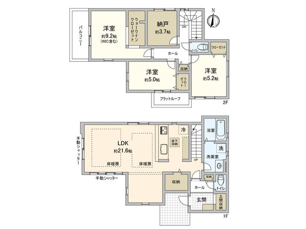 国分寺市東恋ヶ窪6丁目 新築戸建 間取図(平面図) 国分寺市東恋ヶ窪6丁目 新築戸建 間取図(平面図)