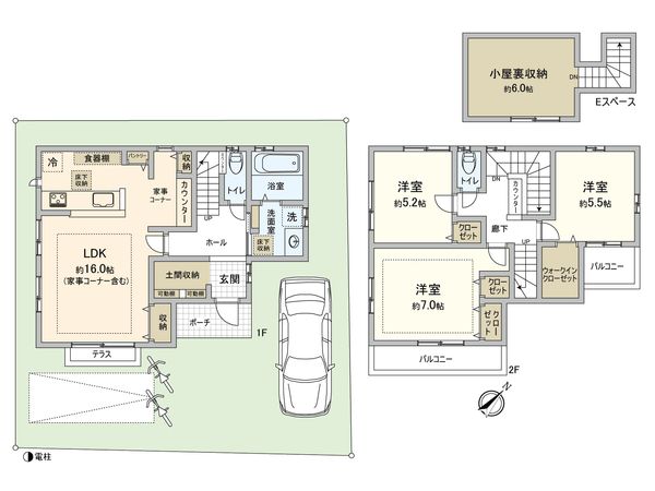 国分寺市西恋ヶ窪4丁目 新築戸建3号棟 間取図(平面図) 国分寺市西恋ヶ窪4丁目 新築戸建3号棟 間取図(平面図)