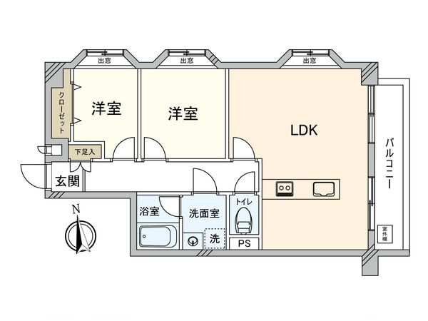 オリエント丹野 間取図(平面図) オリエント丹野 間取図(平面図)